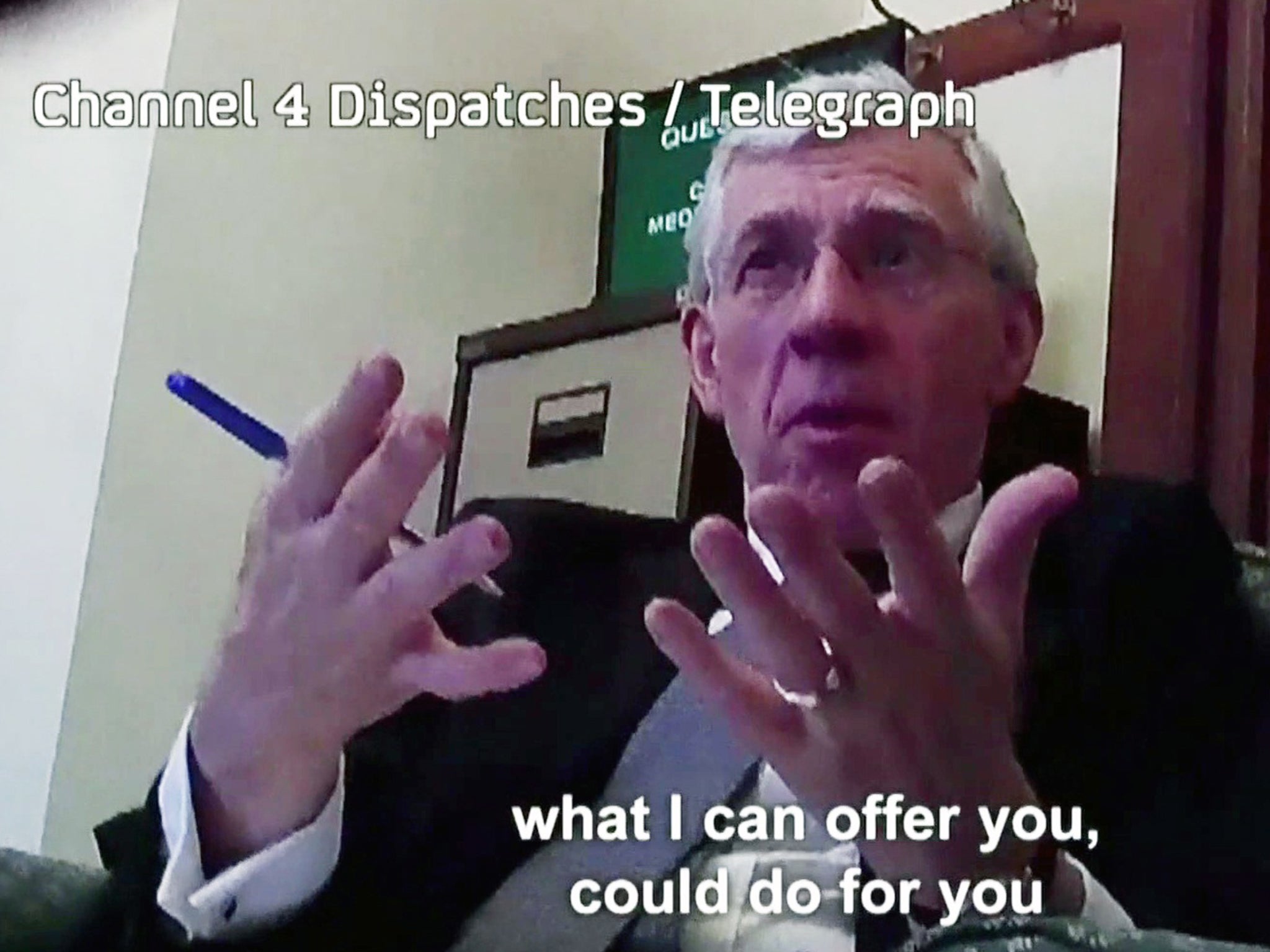 MP Jack Straw was secretly filmed