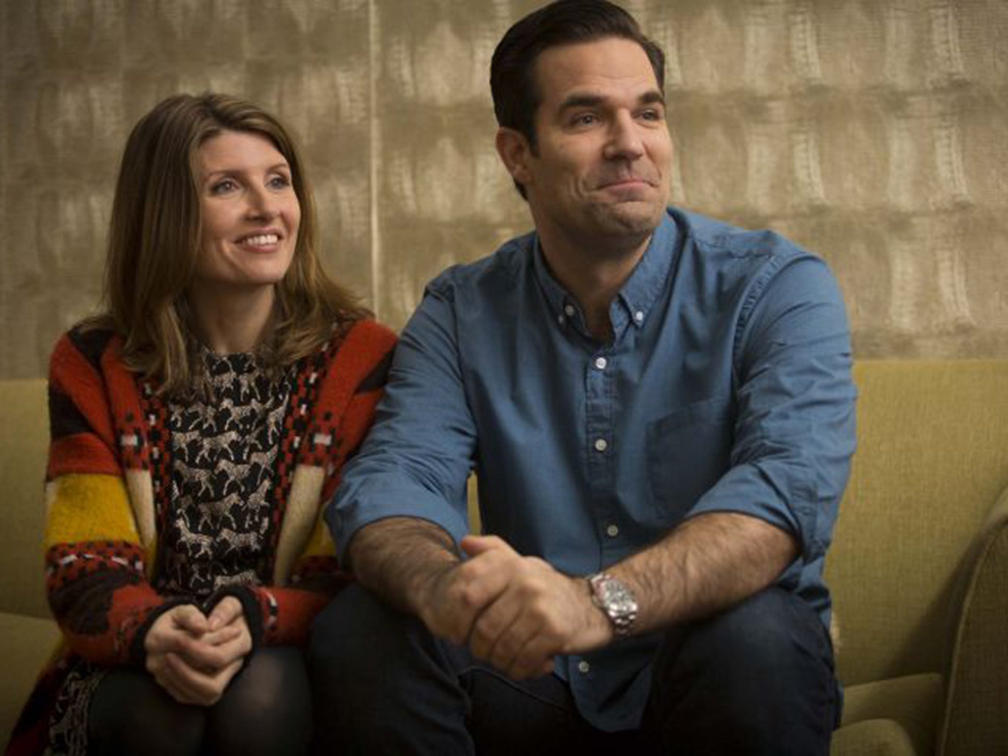 Rob Delaney with Catastrophe co-writer and co-star Sharon Horgan