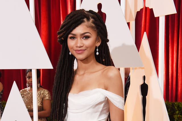 Zendaya, pictured at the 2015 Oscars, launched a passionate defence of African-Caribbean hair