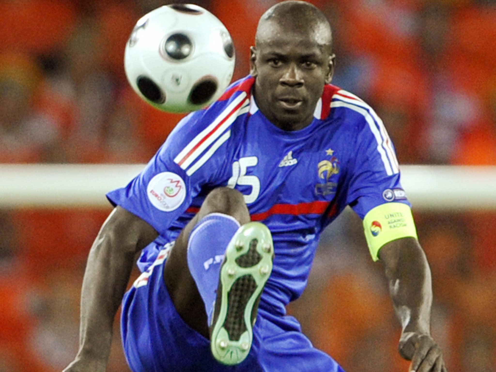 Lilian Thuram in action for France in 2008