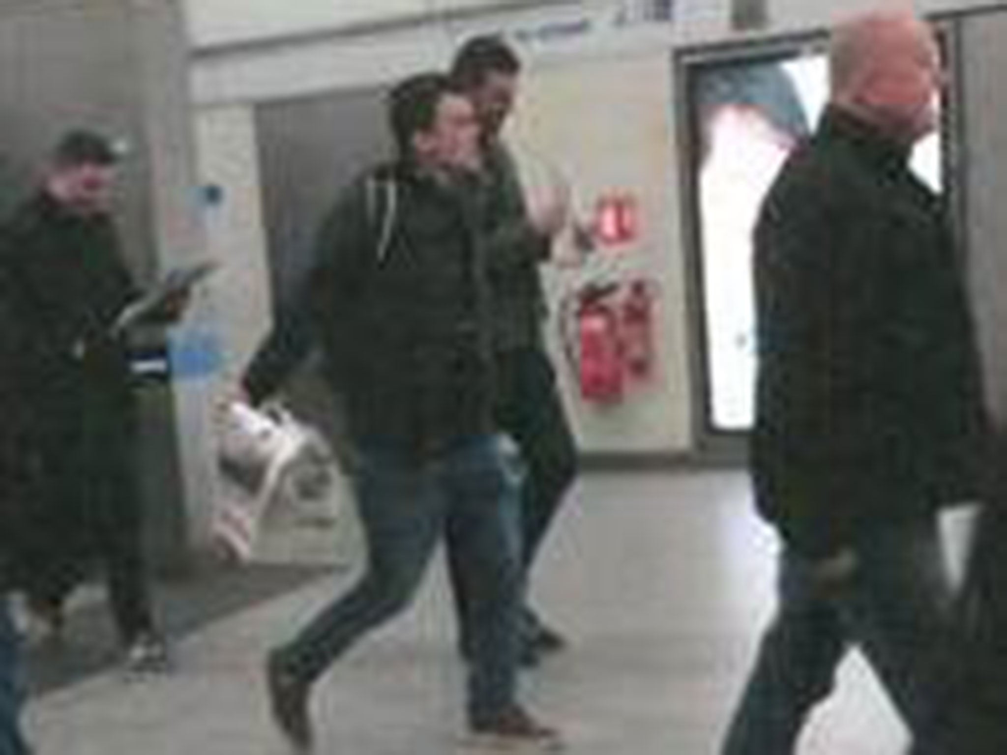 British Transport Police have released images of seven men they would like to speak to in connection with alleged racist chanting at St Pancras station in London on Wednesday, 18 February