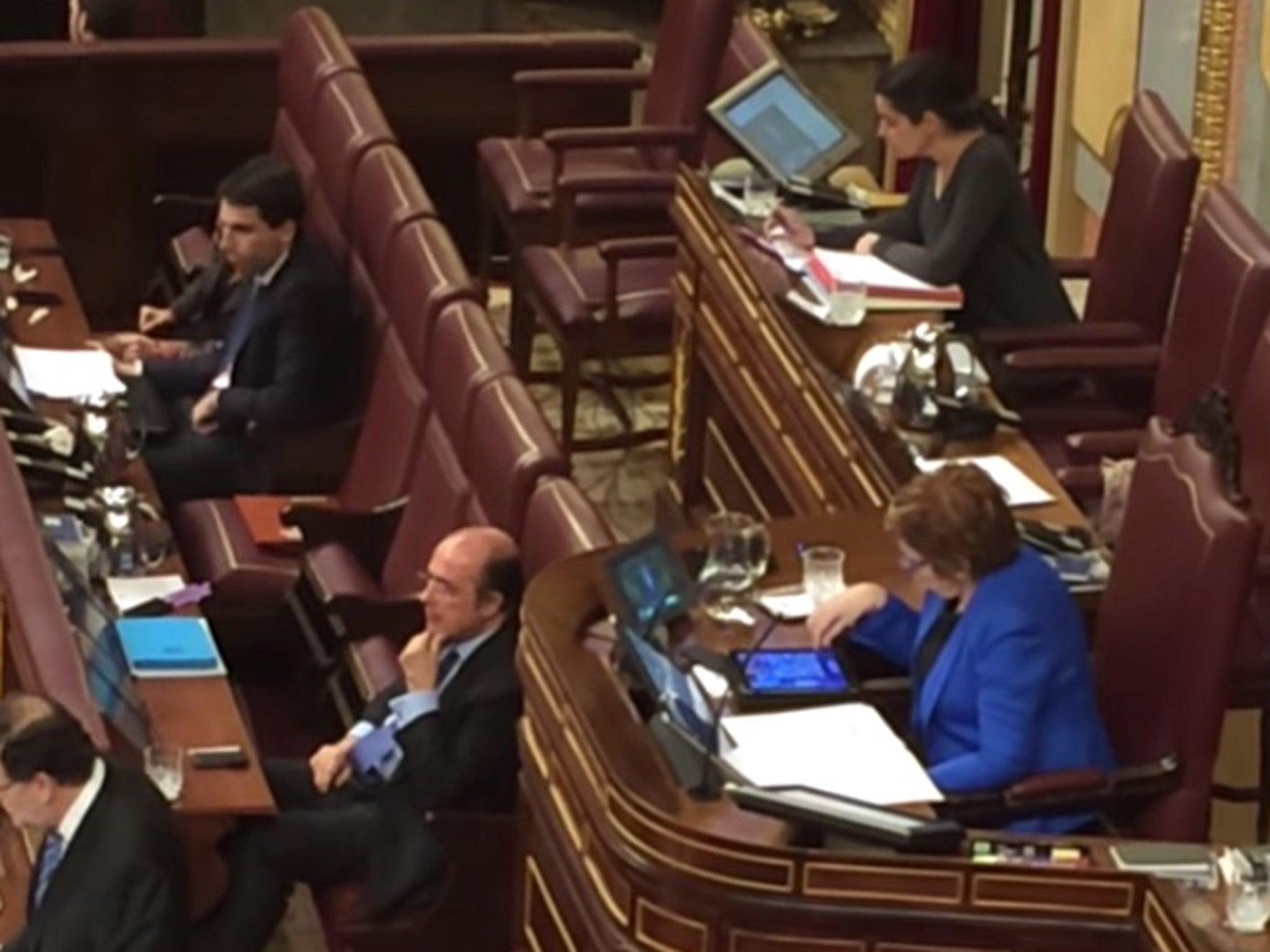 Spanish deputy speaker Celia Villalobos was playing Candy Crush during a state of the nation debate