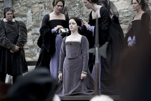 A cut above: Claire Foy as Anne Boleyn in 'Wolf Hall'