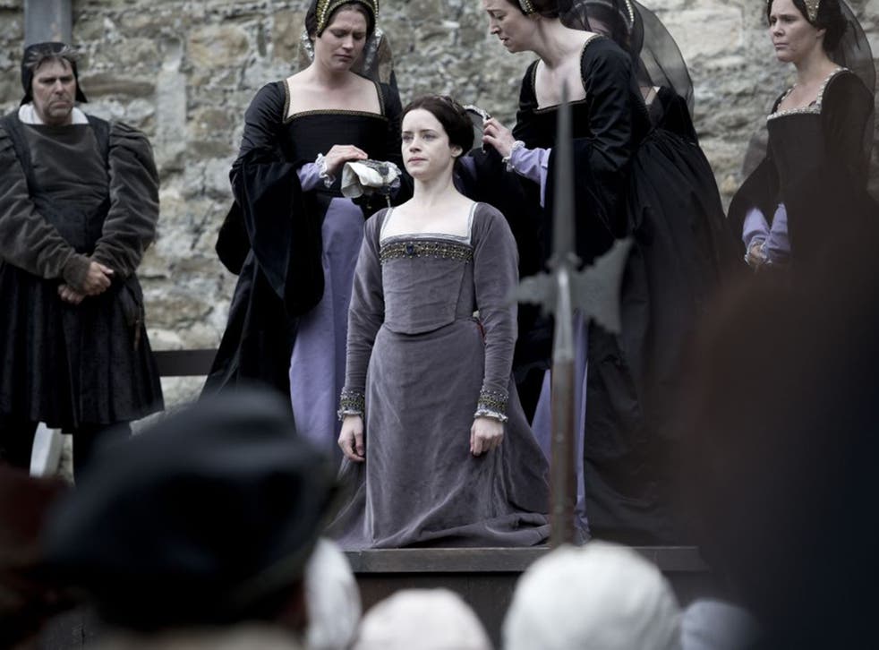 A cut above: Claire Foy as Anne Boleyn in 'Wolf Hall'