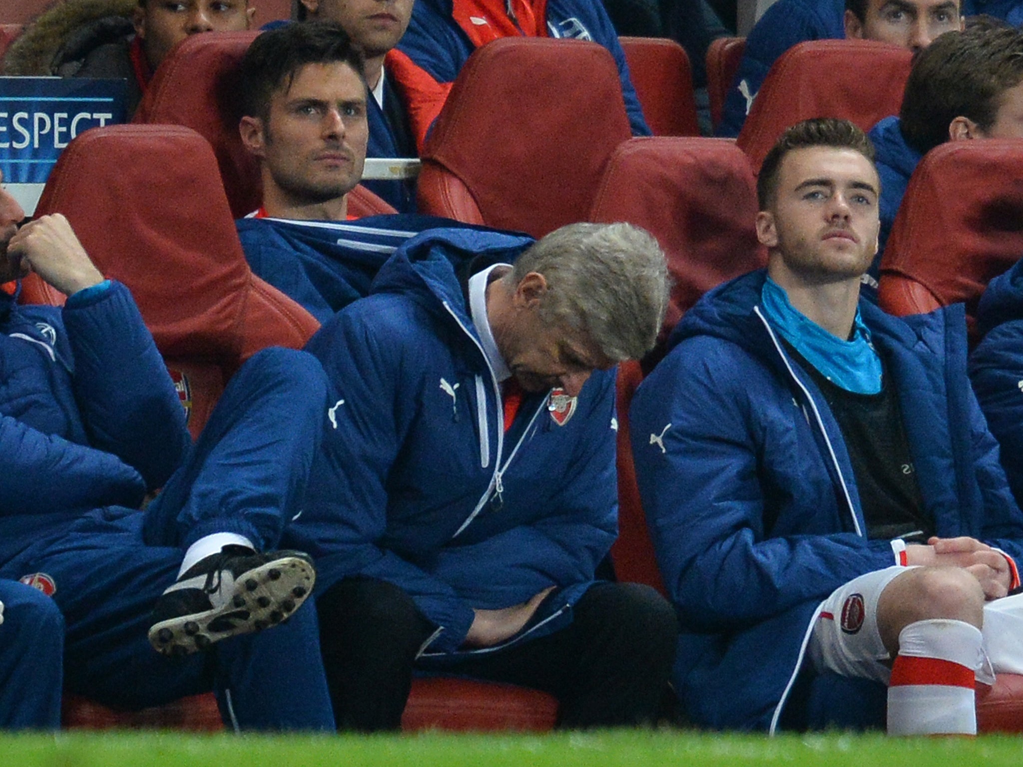 Arsene Wenger pictured during Arsenal's defeat to Monaco