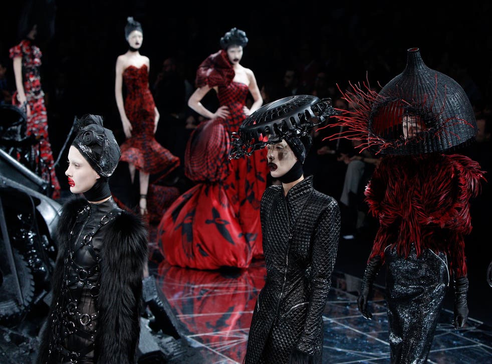Alexander McQueen's AW 2009/10 collection during Paris Fashion Week