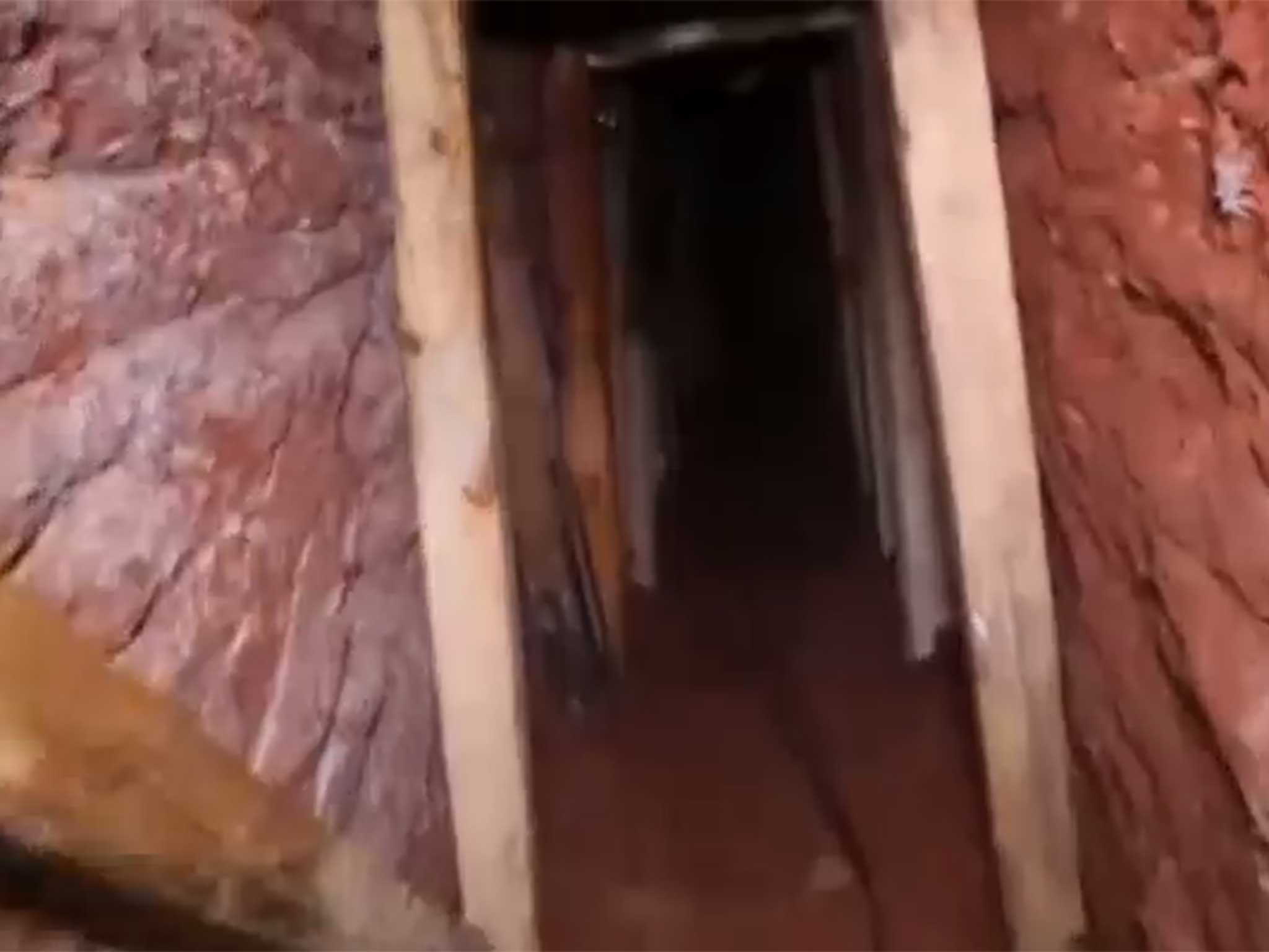 The tunnel stretches from a town in Arizona into Mexico