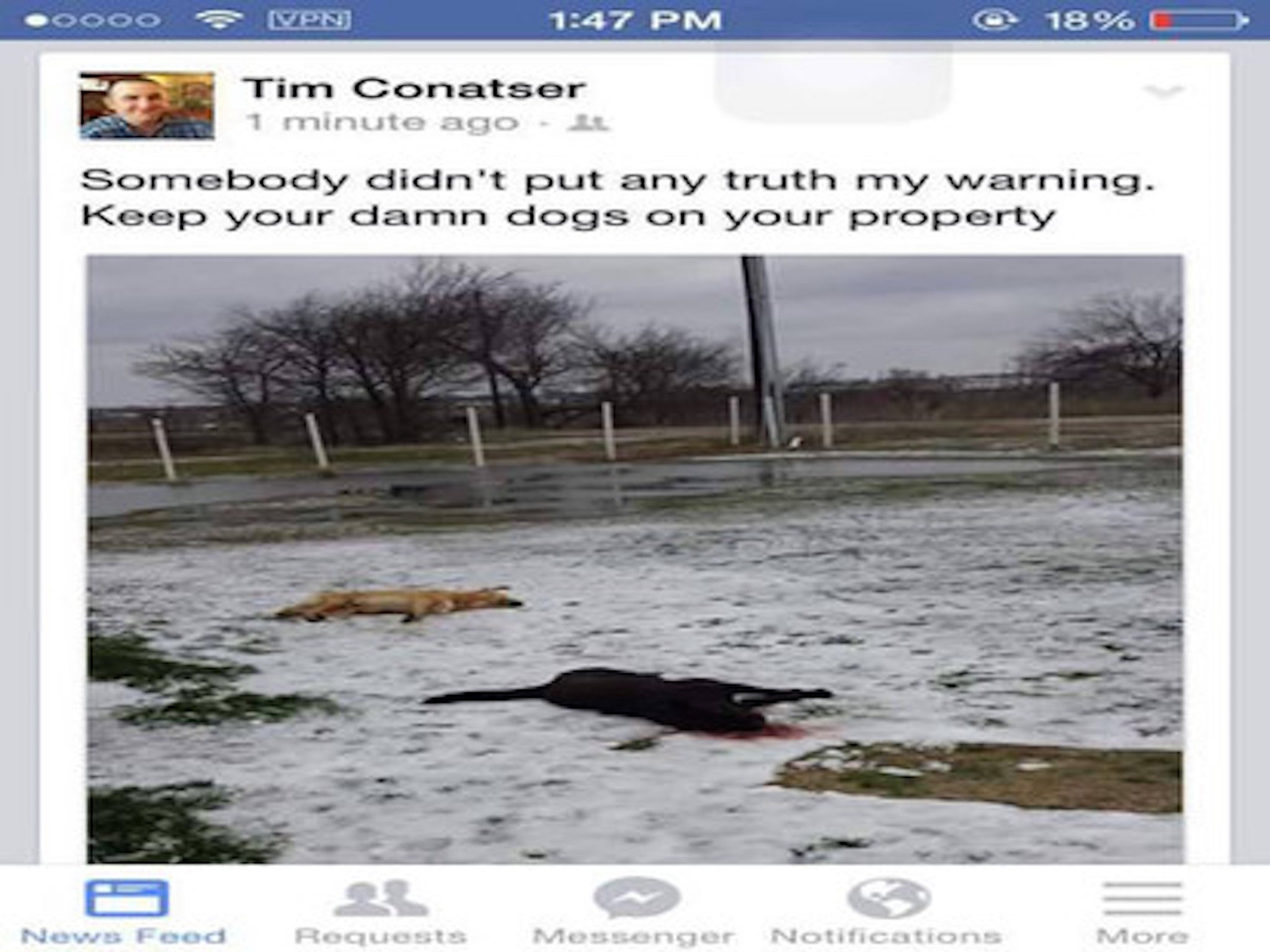 Police in Texas have launched an inquiry after this image appeared on a Facebook account