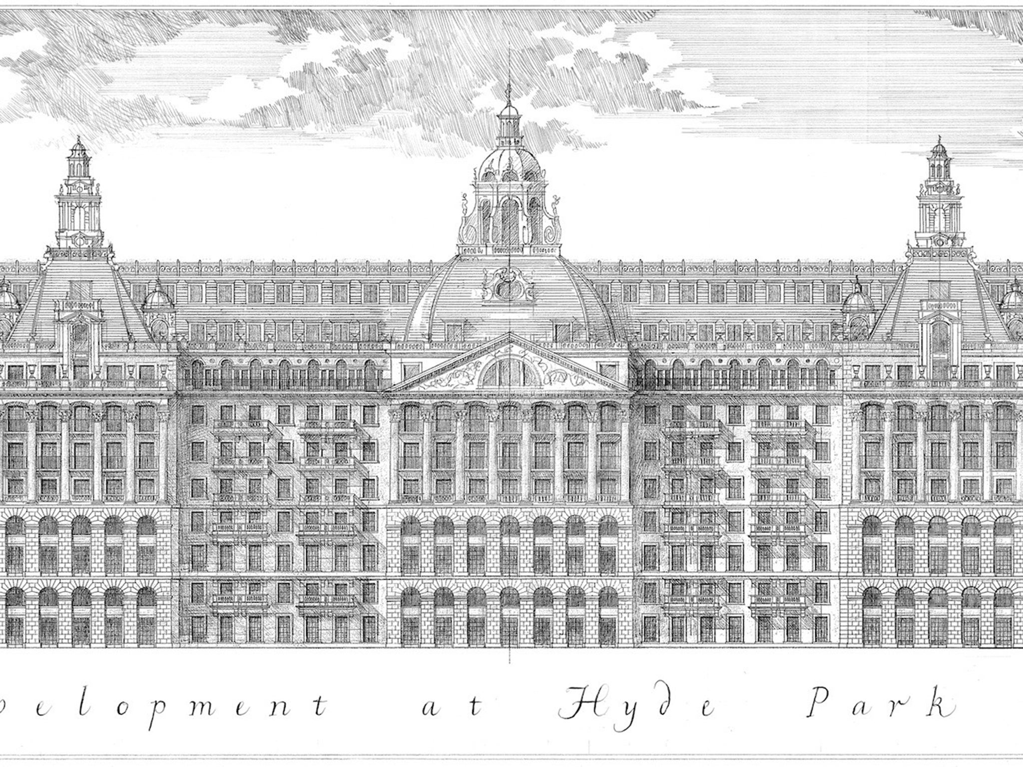 A proposed design for the Hyde Park Barracks site by architects Quinlan and Francis Terry