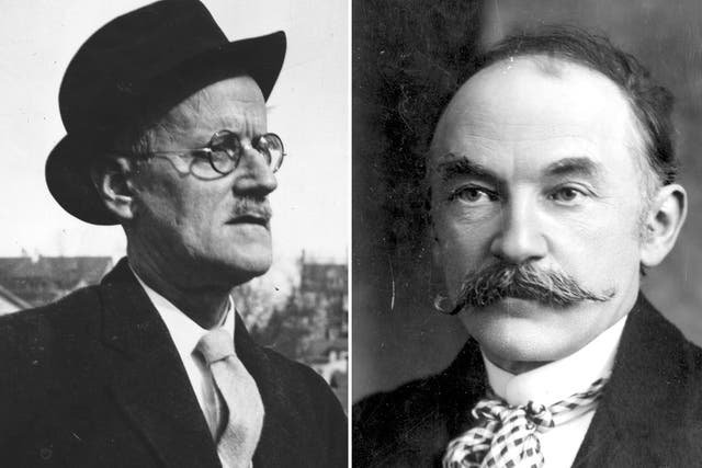 The write stuff: masters of story-telling James Joyce, left, and Thomas Hardy