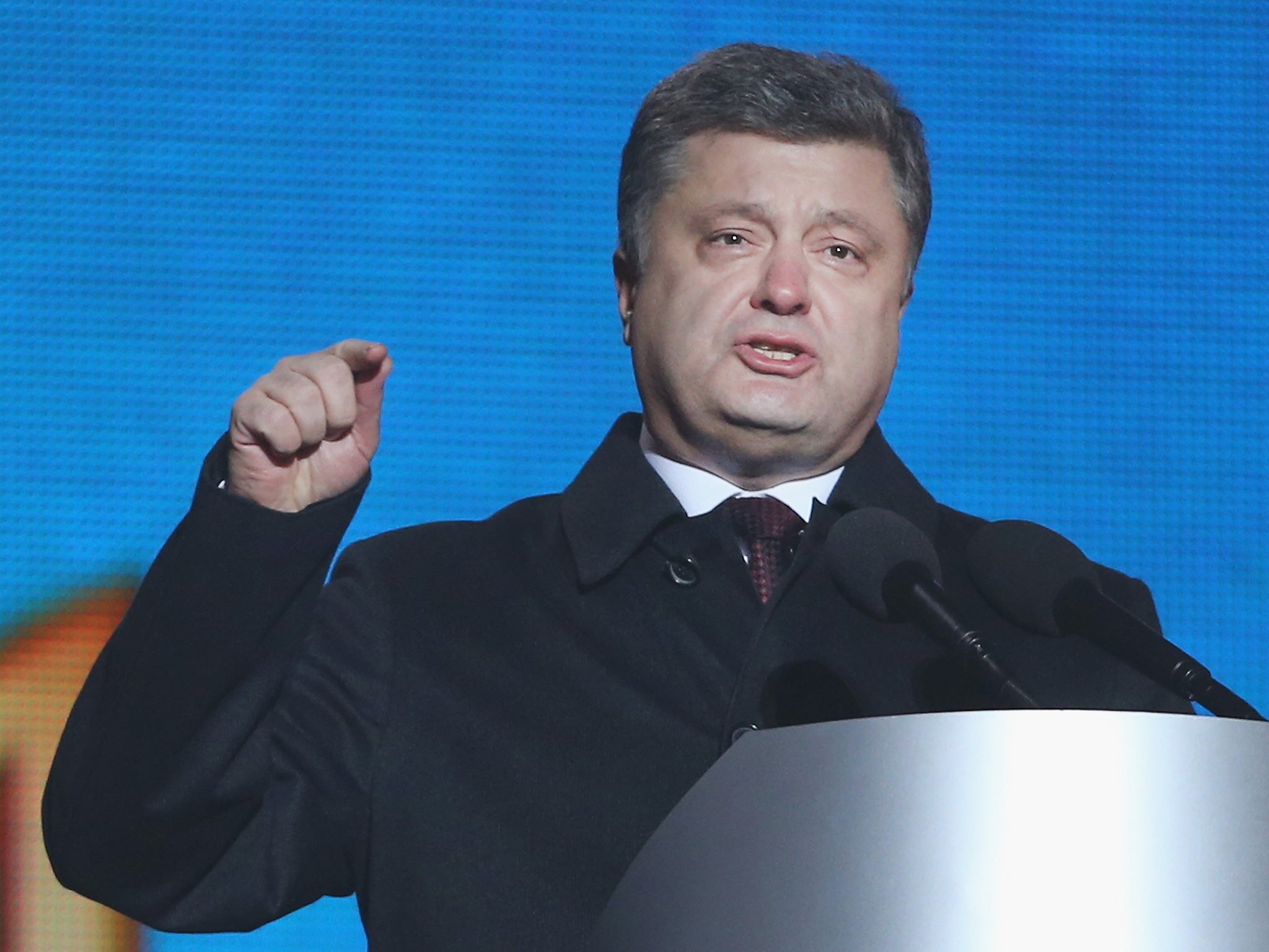 Poroshenko has said a “military threat from the east” would remain even if a peace deal holds