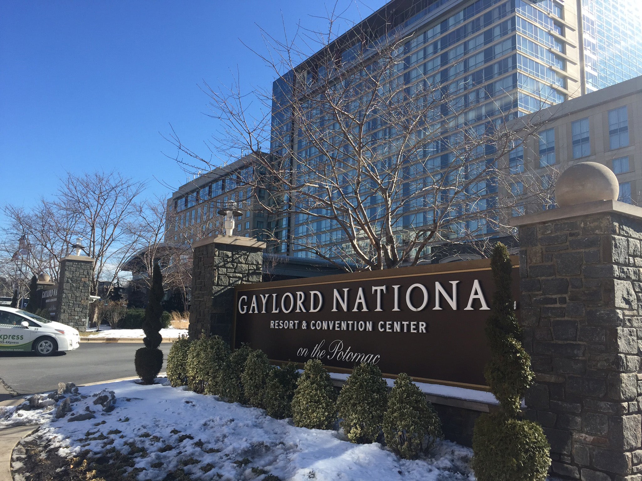 The facade of the Gaylord National Resort and Convention Centre, where CPAC 2015 was held.