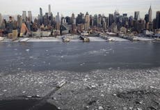 US weather: Icebreakers sent to Hudson river as bitter temperatures