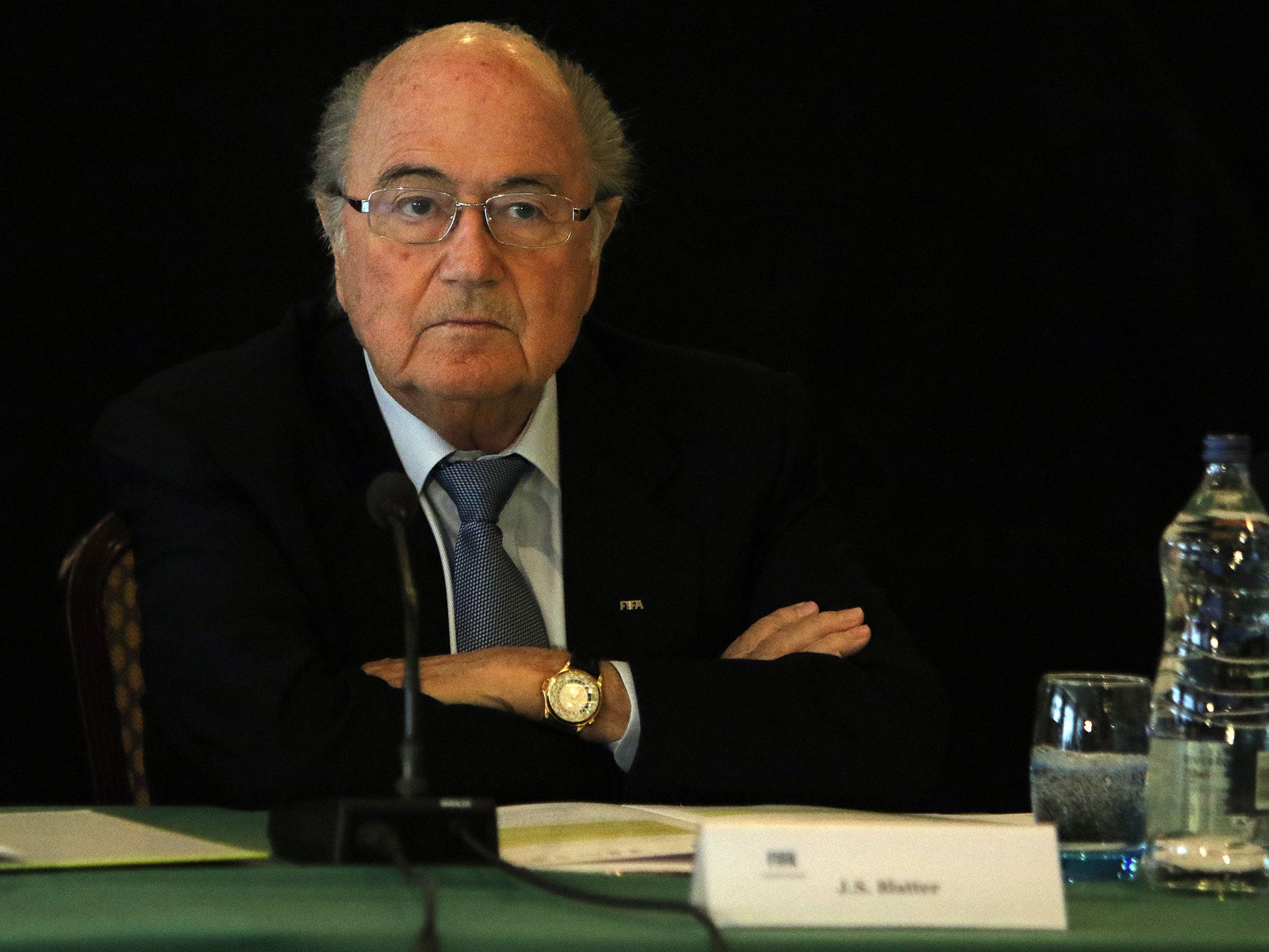 Sepp Blatter at the IFAB meeting in Northern Ireland