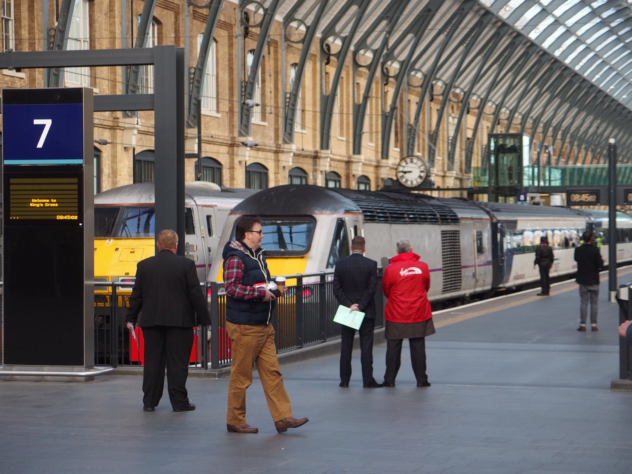 The first northbound Virgin East Coast service, the 8.45am to Aberdeen, leaves King's Cross