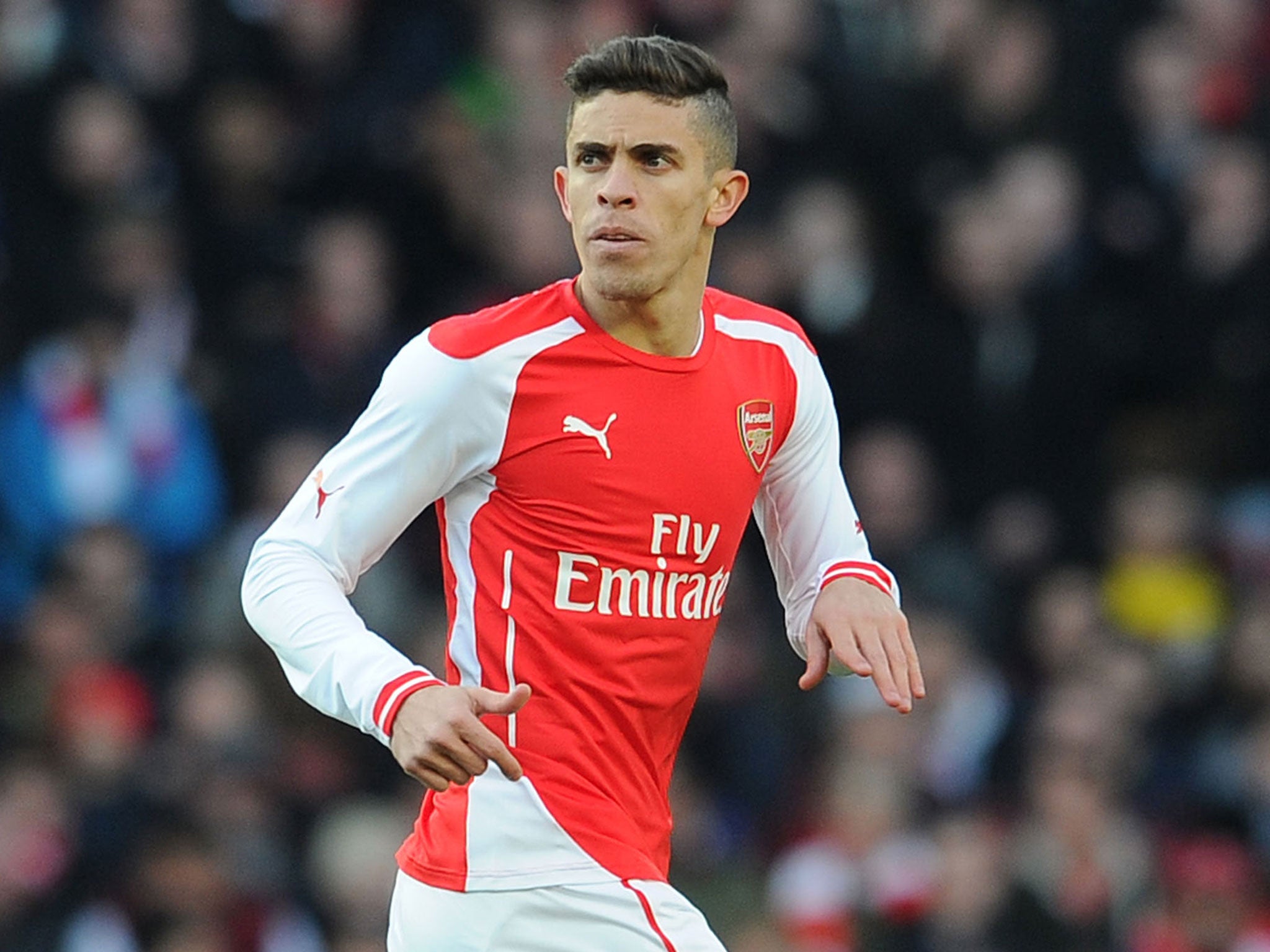 Gabriel in action for Arsenal