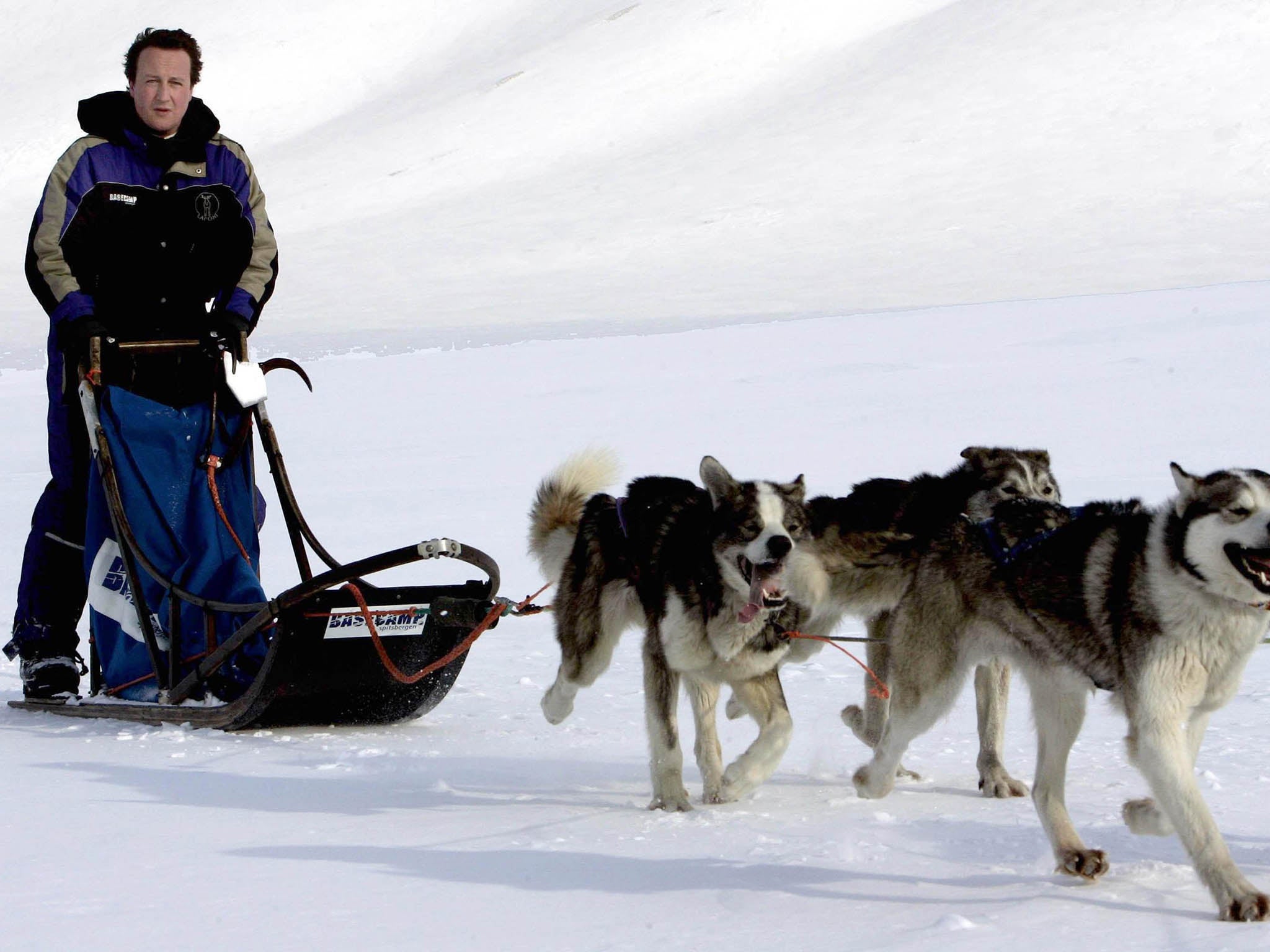 David Cameron on his 2006 visit to Norway