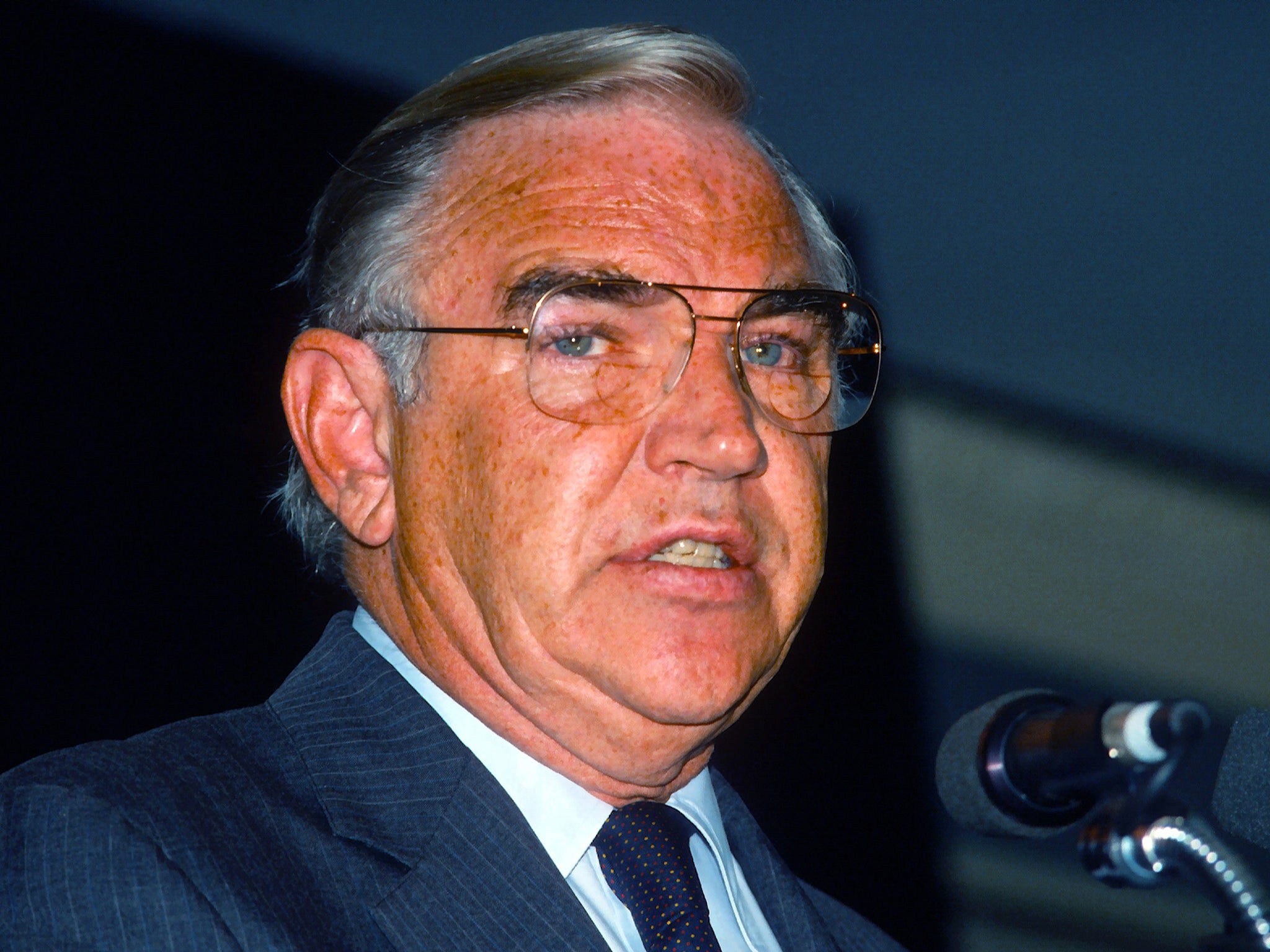 Donald R. Keough, president, chief operating officer, and director of The Coca-Cola Company, is photographed at a press conference October 23, 1985 at Lincoln Center in New York City to introduce the New Coke which replaces the original formula of its fla