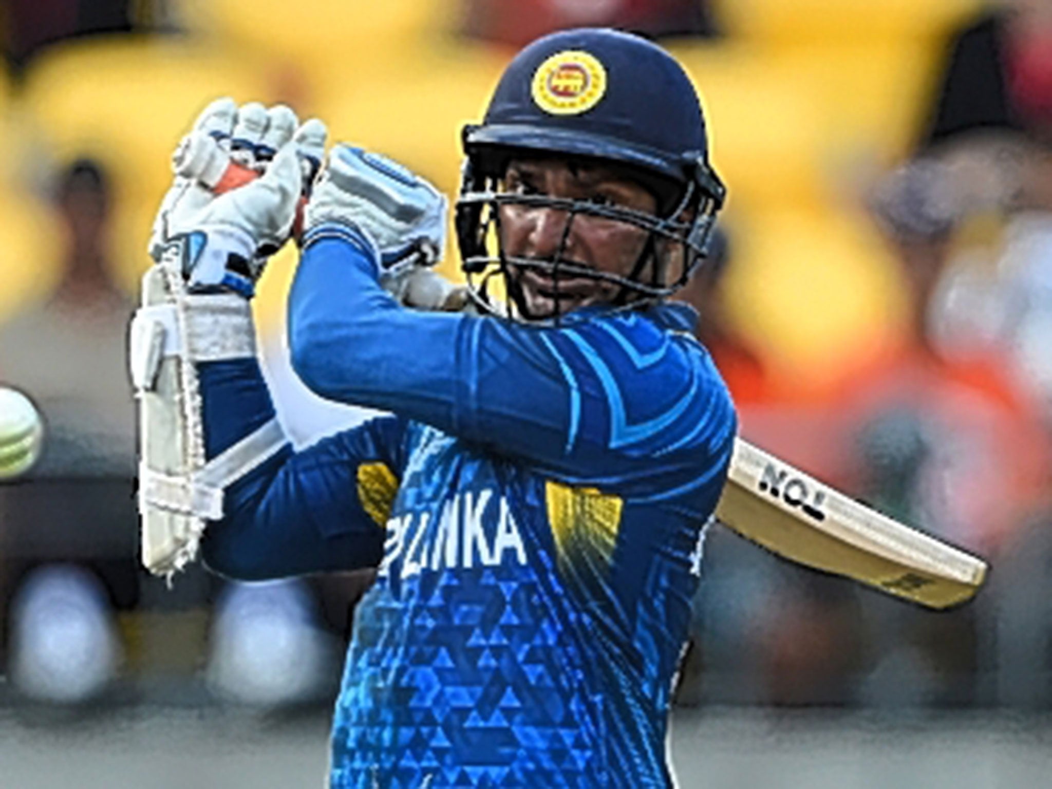 Kumar Sangakkara hits hard on his way to a peerless 117 not out