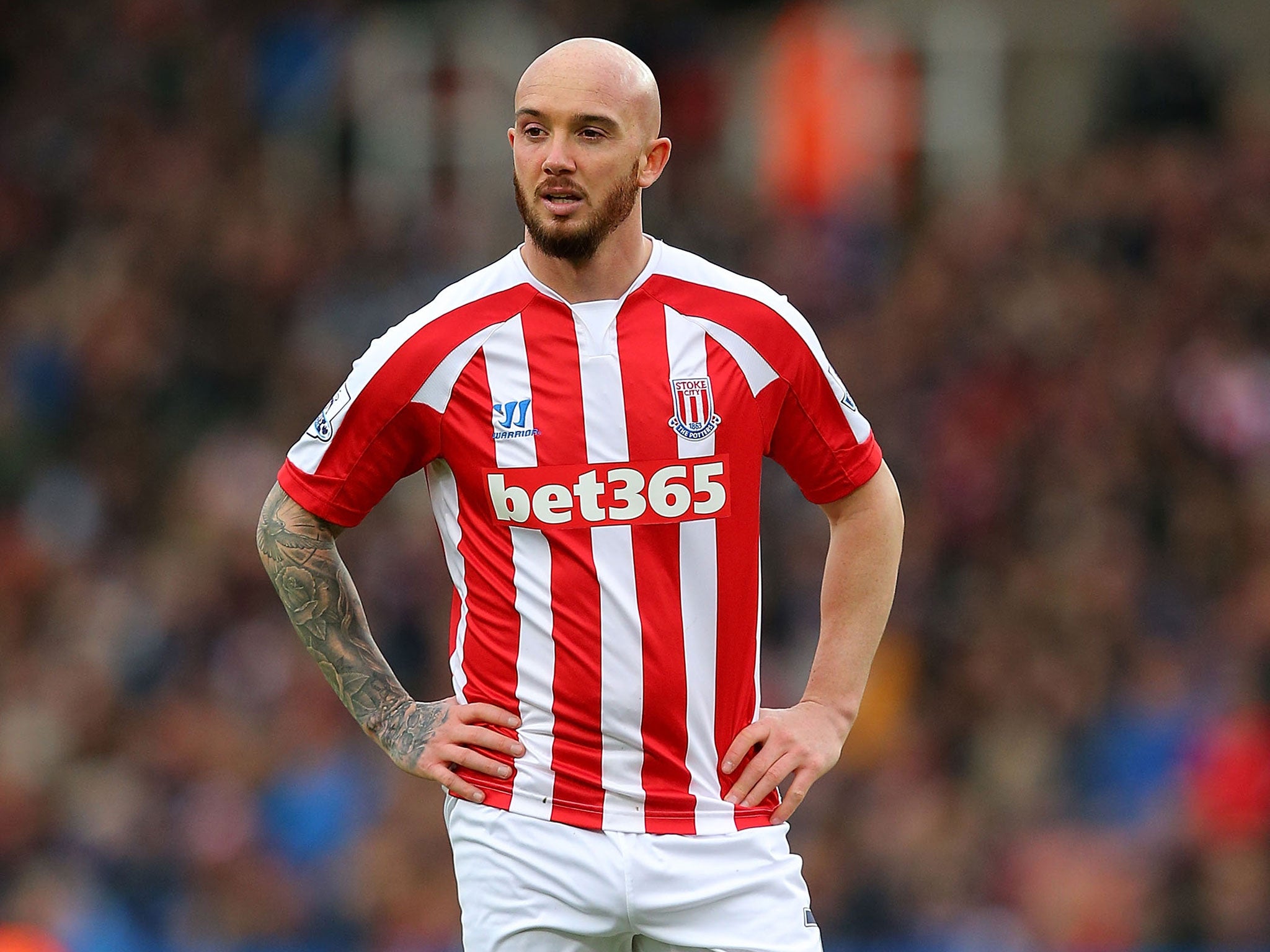 Stephen Ireland received 13 stitches in his leg following the challenge
