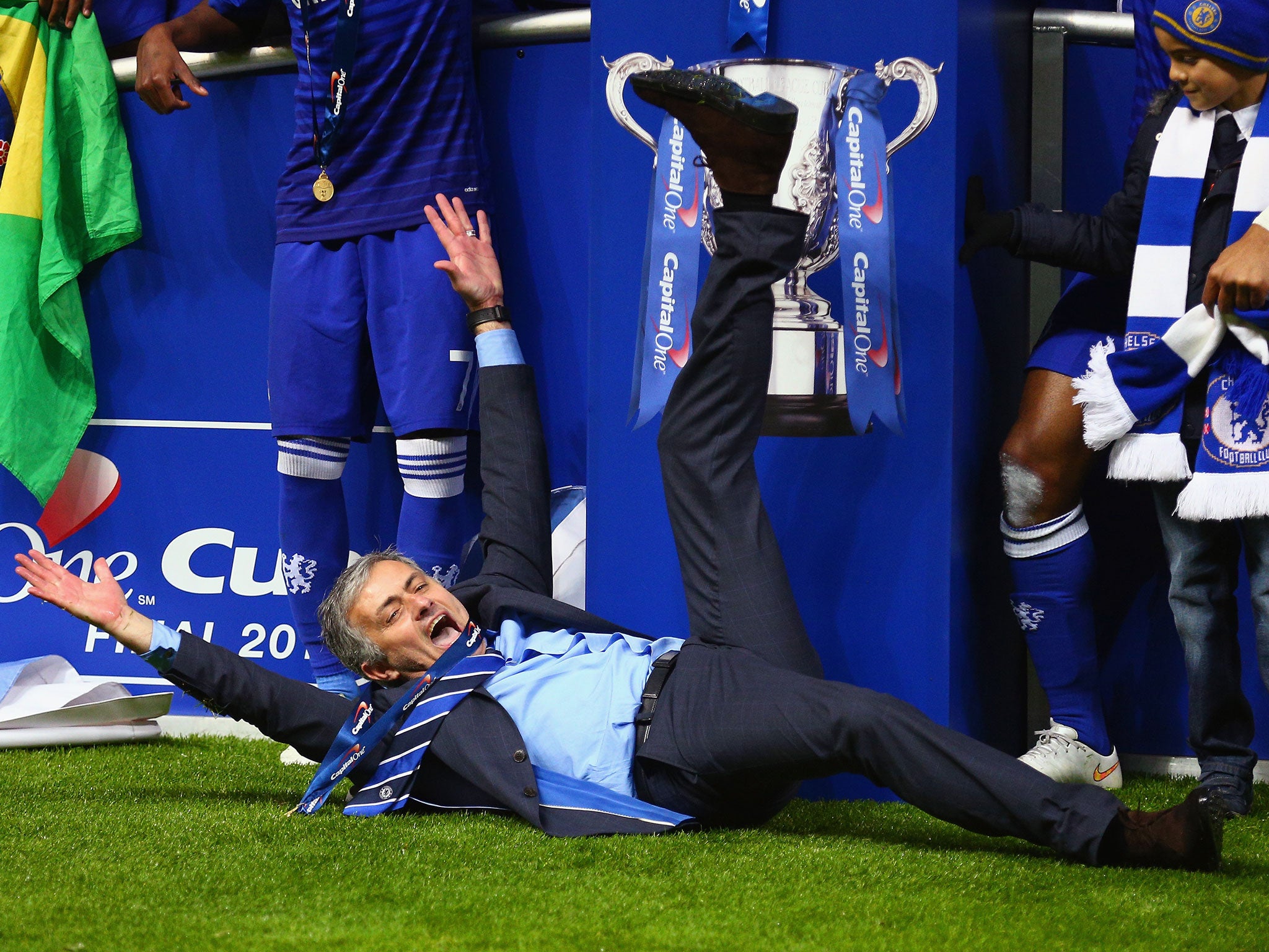 Jose Mourinho's Chelsea ran out 2-0 winners at Wembley