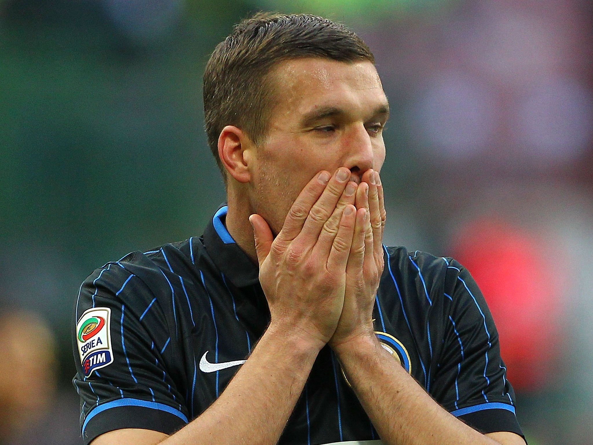 Lukas Podolski has not been playing well for Inter Milan