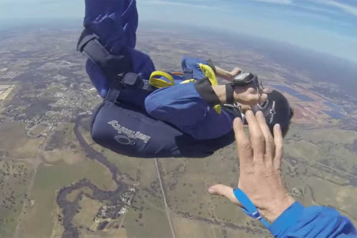 VIDEO: Premature Parachute Opening Rips Skydive Student From Plane