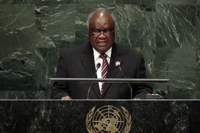 Outgoing President Hifikepunye Pohamba has been in office since 2005