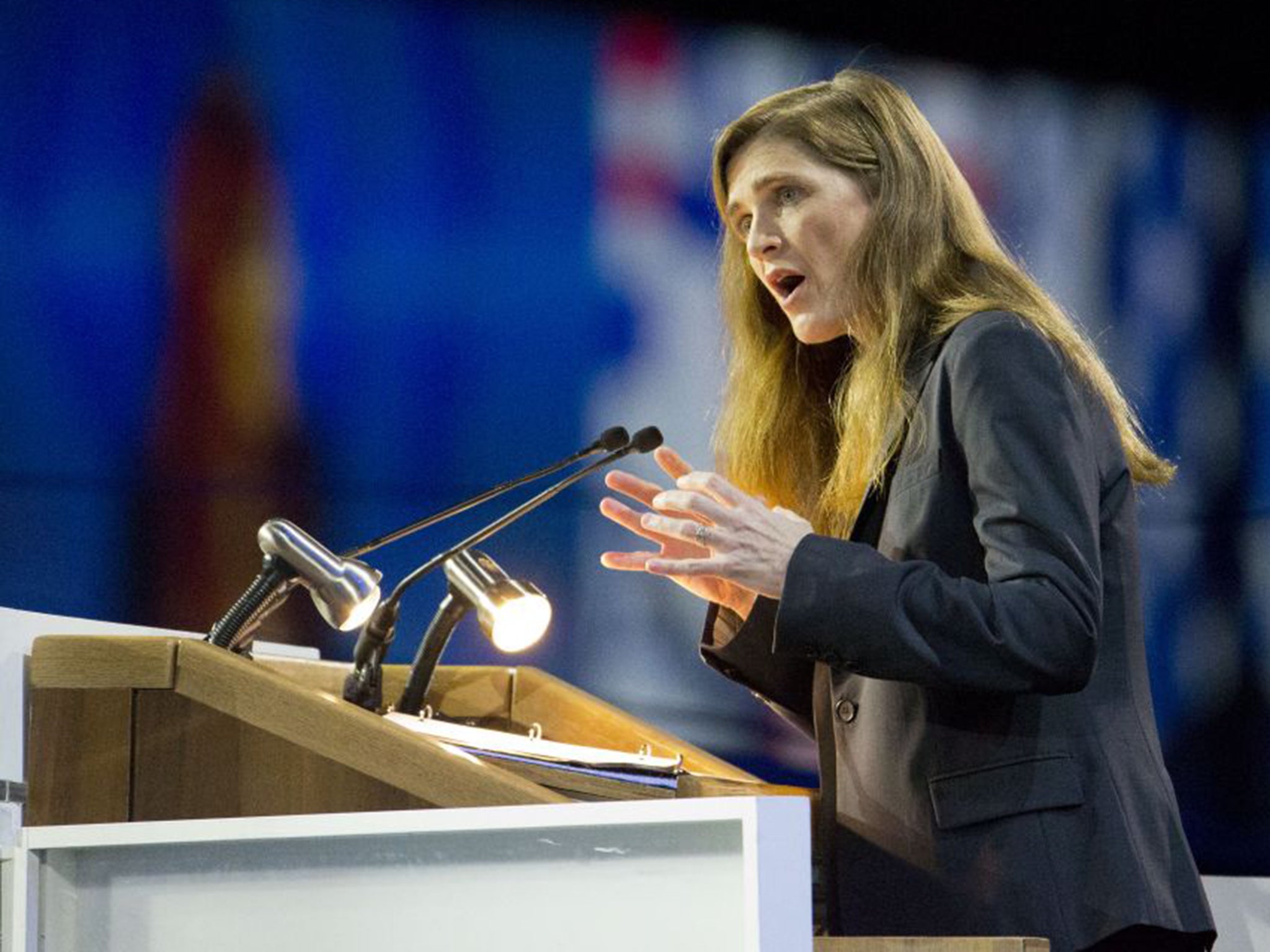 The US's UN Ambassador Samantha Power helped organise the briefing