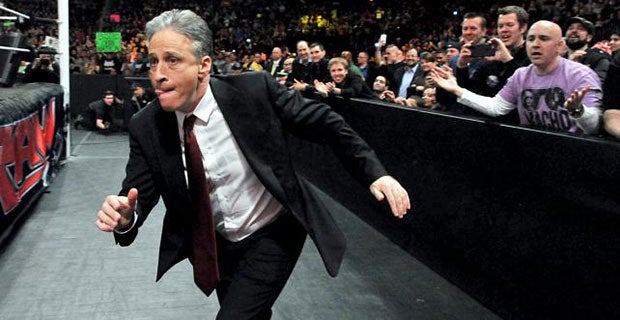 After his antics, Stewart makes a swift exit from the ring