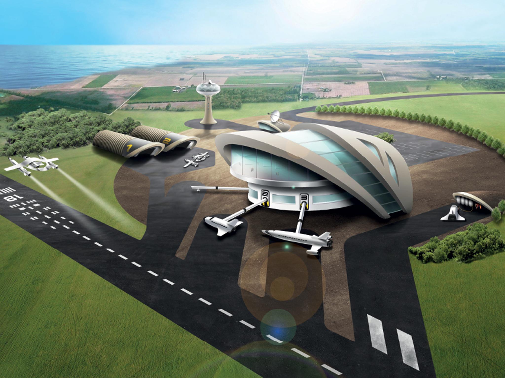 The potential spaceport, as drawn in a Government illustration
