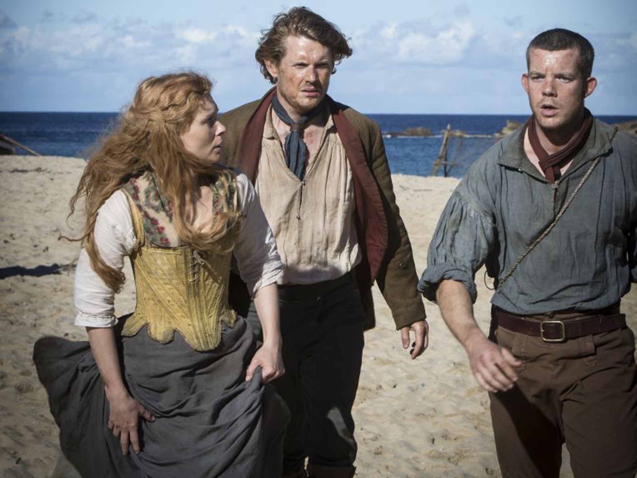Myanna Buring, Julian Rhind-Tutt and Russell Tovey in 'Banished'