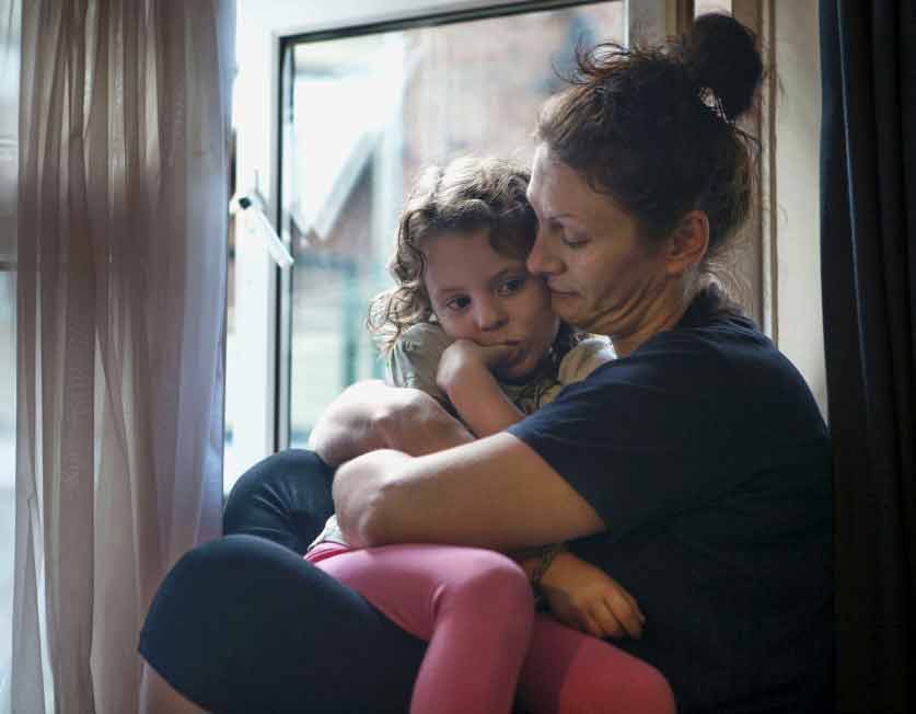 Hard times: mother and daughter Olivia and Erika featured in 'No Place to Call Home'
