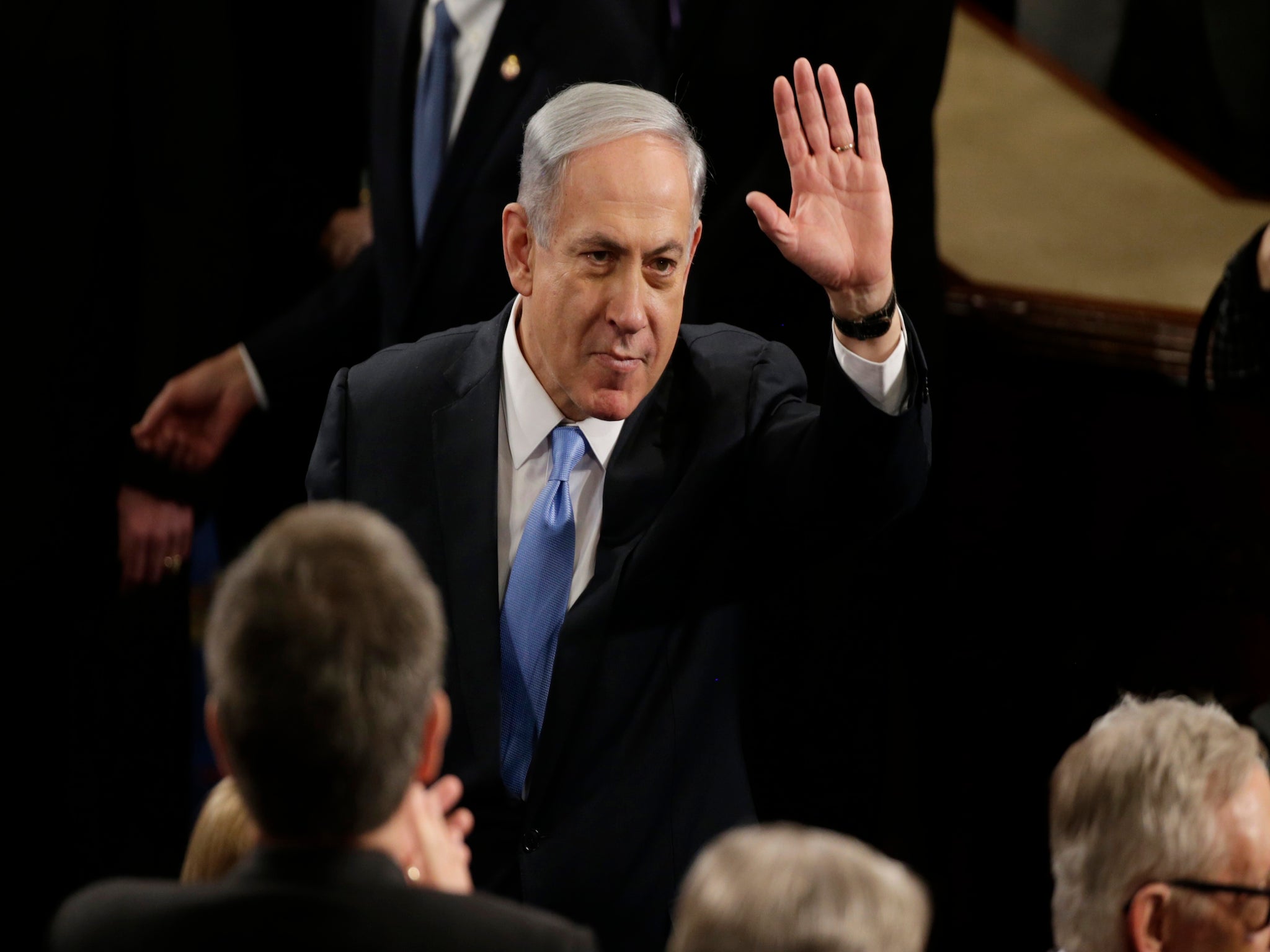 Mr Netanyahu spoke to Congress