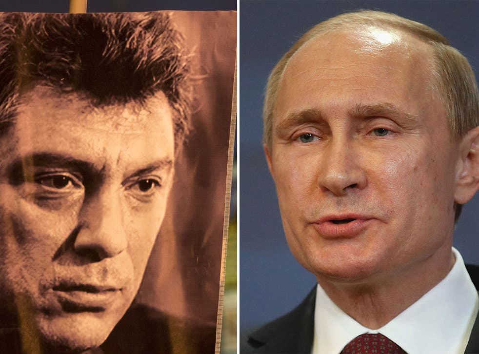 Boris Nemtsov (L) was one of Vladimir Putin's most outspoken critics