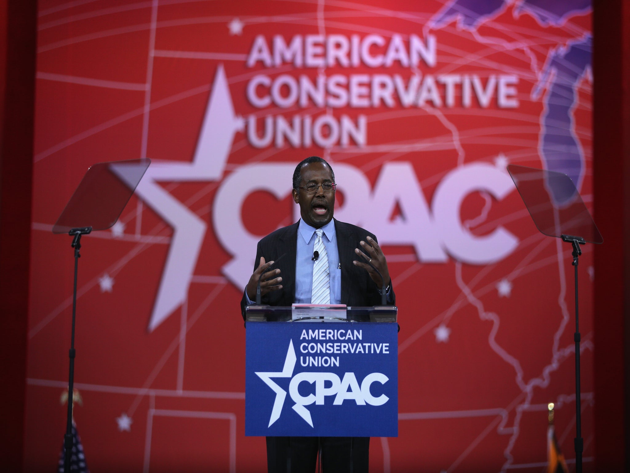 Mr Carson recently spoke at a meeting of conservative activists