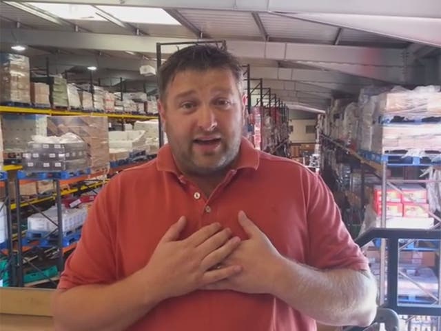 Dan Cluderay thanking his customers in a video posted on YouTube in 2013