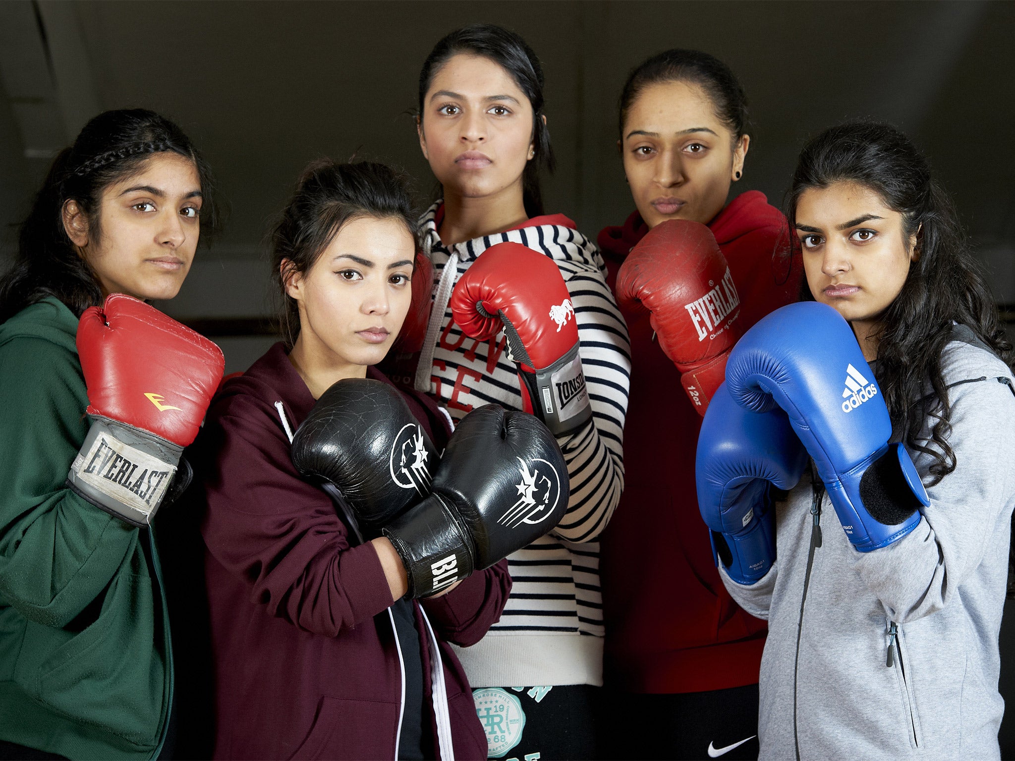 Boxing clever: cast members (from left), Mariam Rashid, Seherish Mahmood, Freyaa Ali, Saira Tabasum and Nayab Din