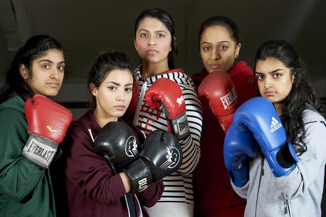Boxing clever: cast members (from left), Mariam Rashid, Seherish Mahmood, Freyaa Ali, Saira Tabasum and Nayab Din