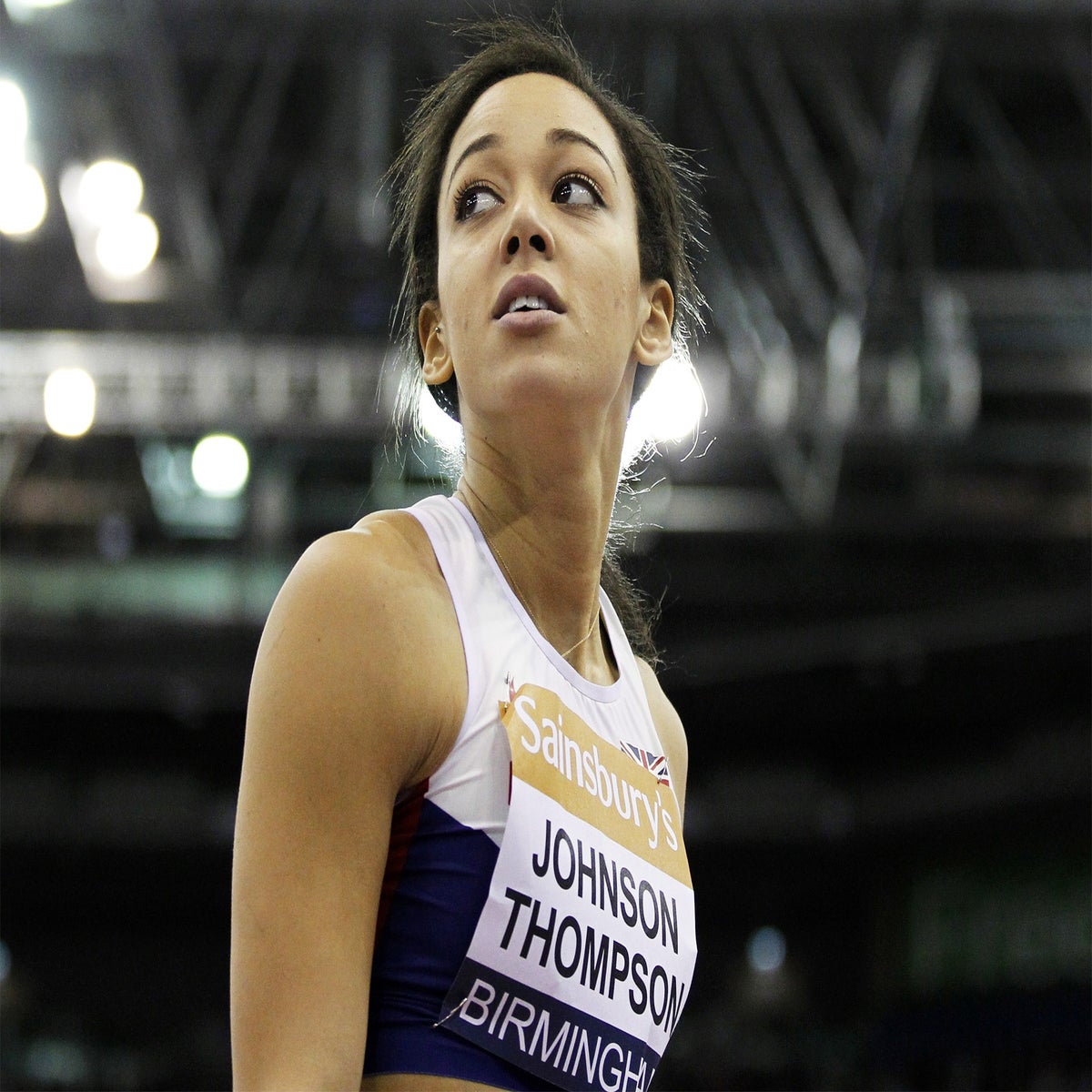 Morgan LAKE competing in the women's Long Jump, 2014 Sainsbury's