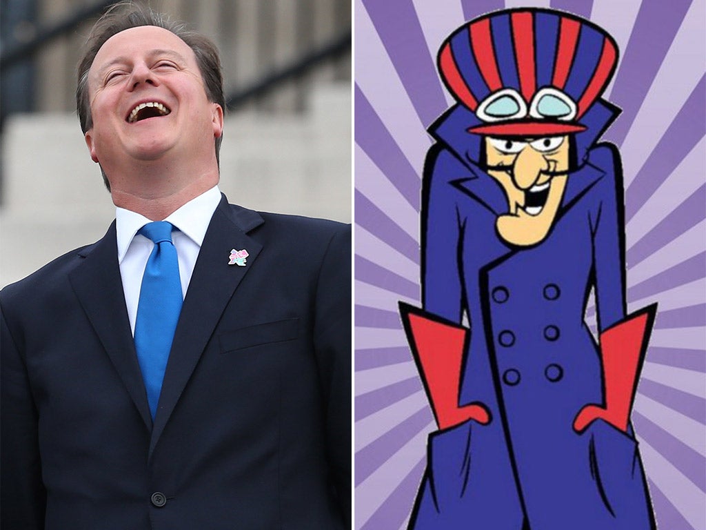 Dastardly Dave: the Prime Minister was likened to the villainous Dick Dastardly
