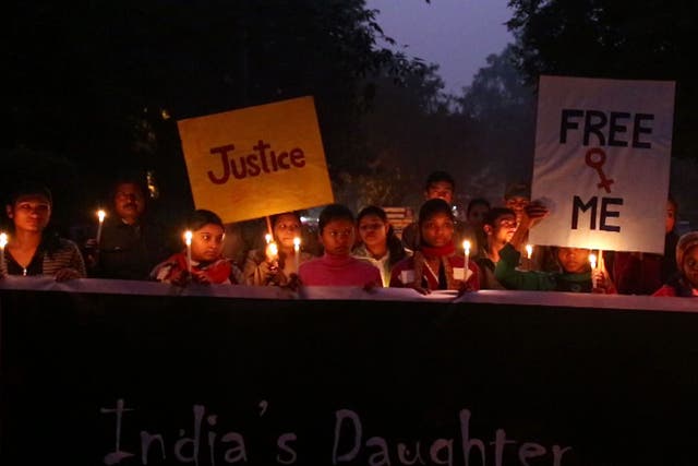Women protest at the rape and murder of Jyoti Singh