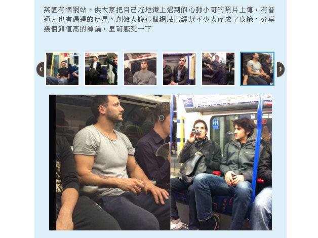 The men in London being snapped on the Tube and celebrated in China