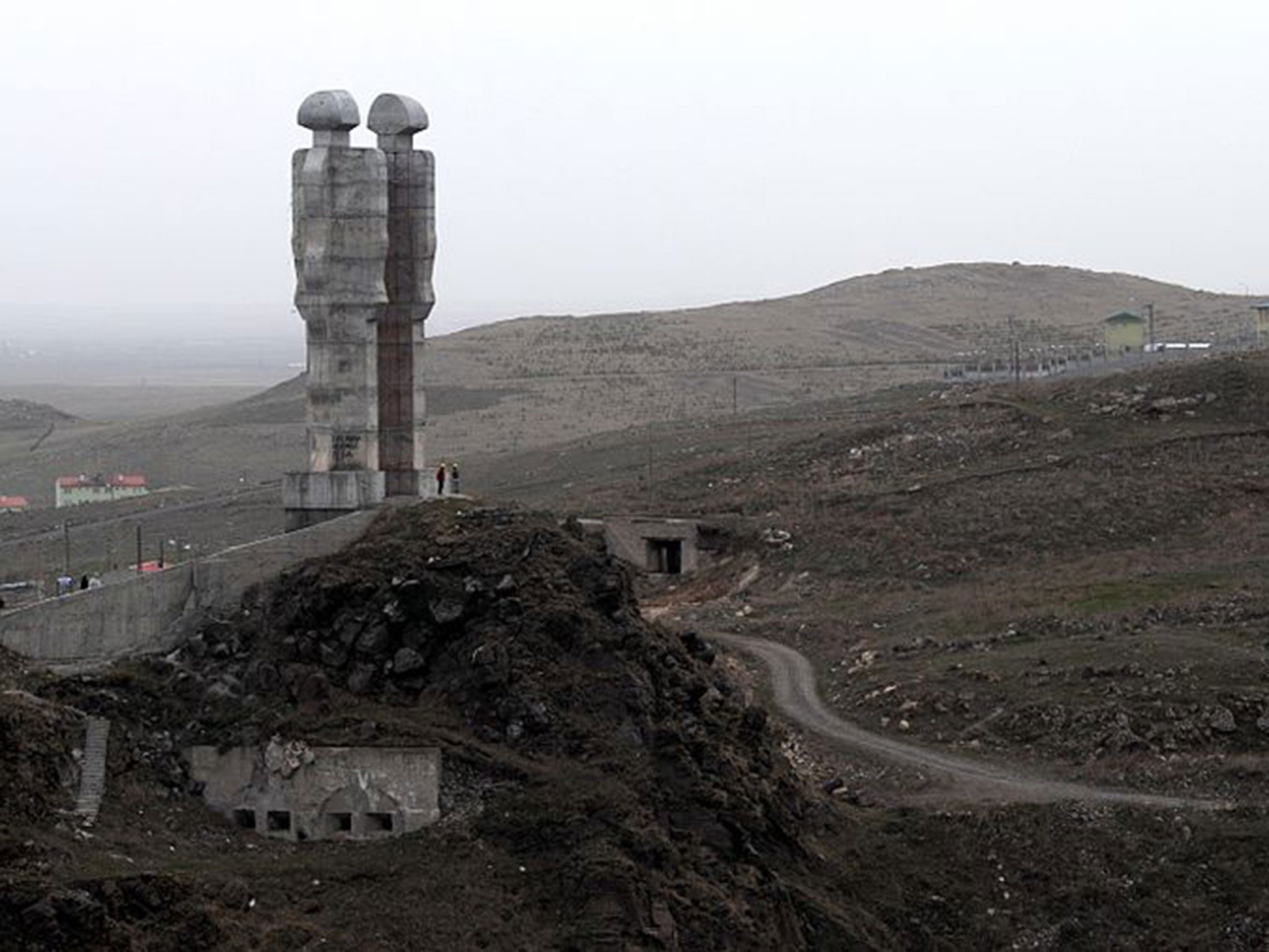Mehmet Aksoy's Monument to Humanity when it was under construction 