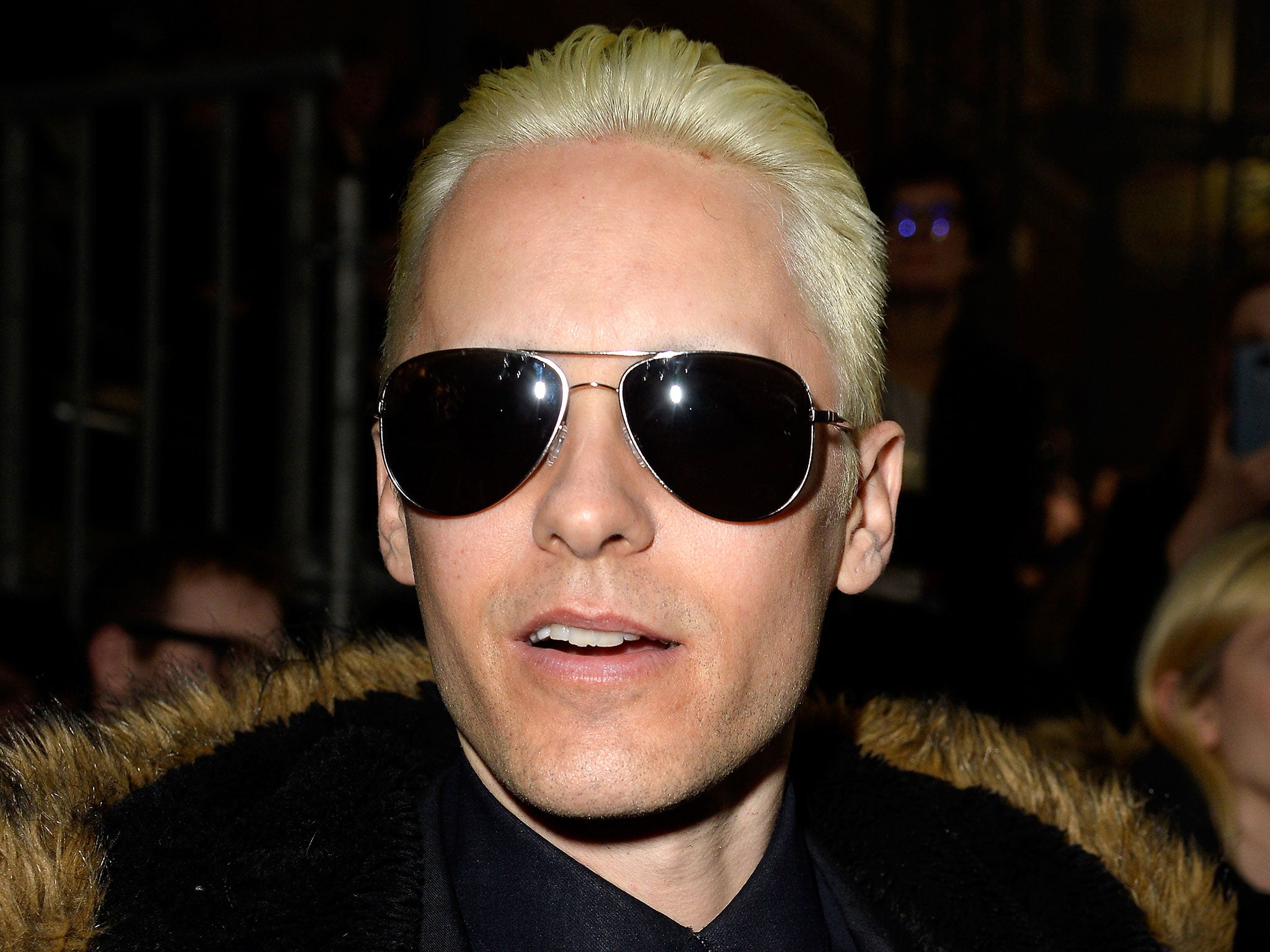 Jared Leto's newly dyed blond hair