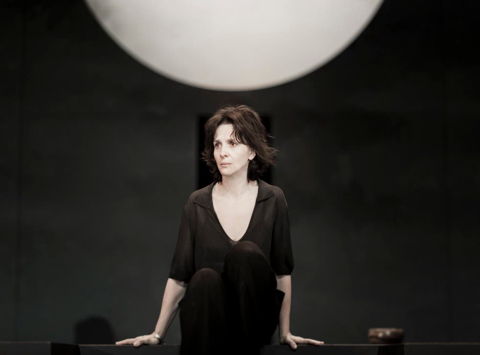 Juliette Binoche as Antigone at the Barbican