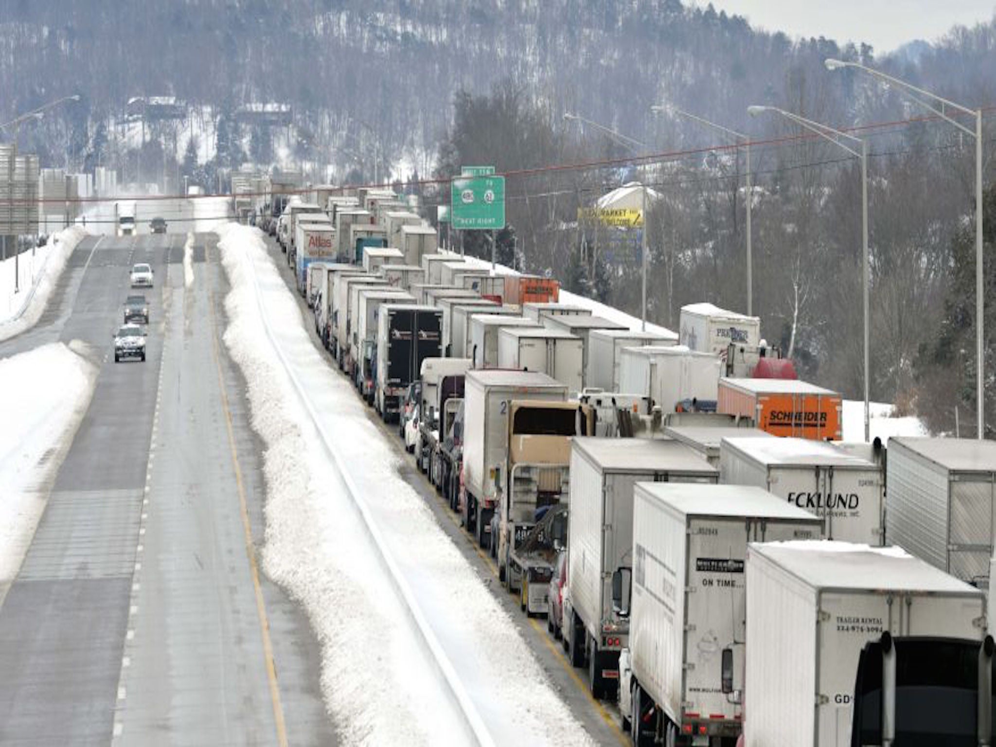 Thousands were stranded overnight by the winter storm