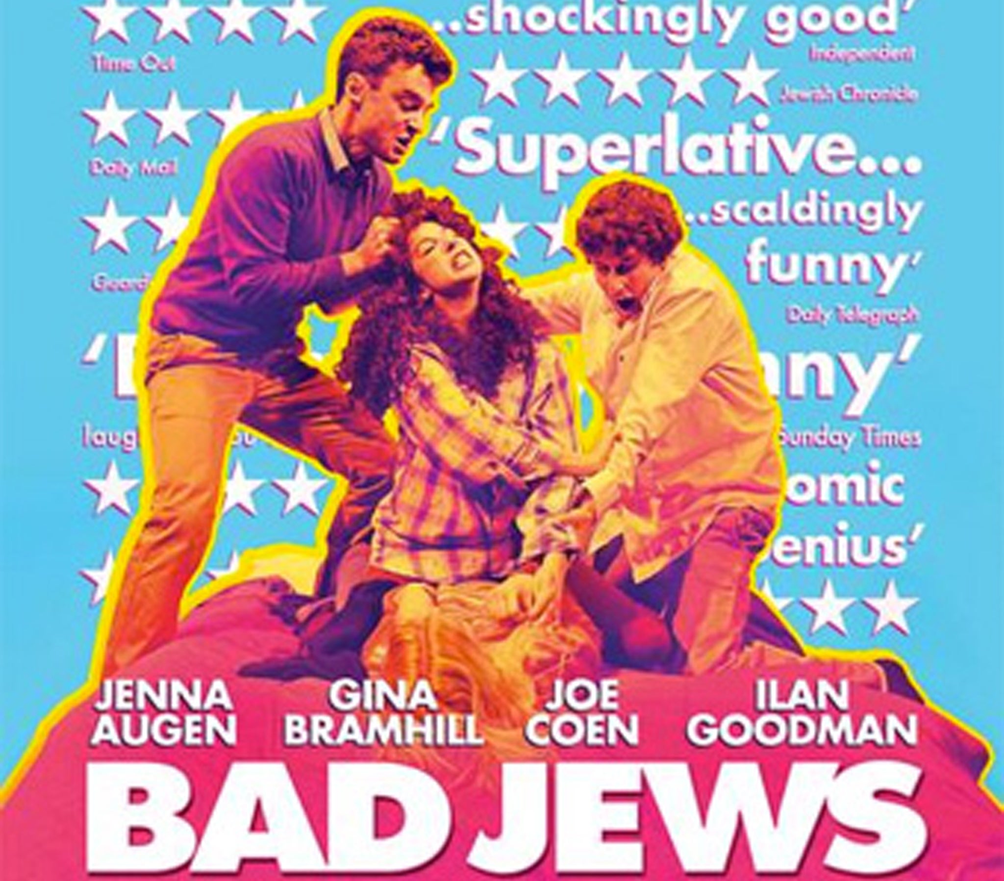 The poster for comedy Bad Jews has been banned by London Underground
