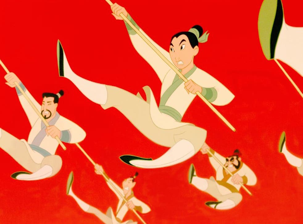 Mulan fights for China in 1998 Disney film Mulan