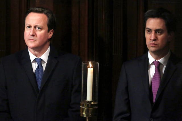 David Cameron and Ed Miliband's parties are neck and neck in the polls